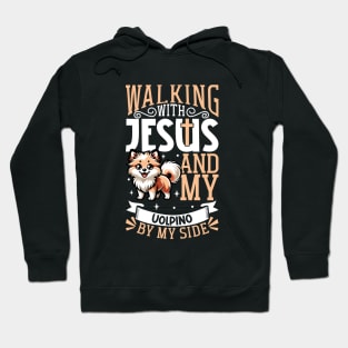 Jesus and dog - Volpino Italiano Hoodie